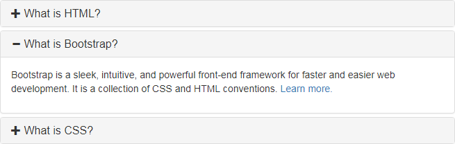 Bootstrap Accordion with Plus Minus Icons