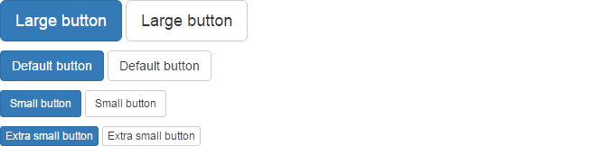 Bootstrap Button Sizes