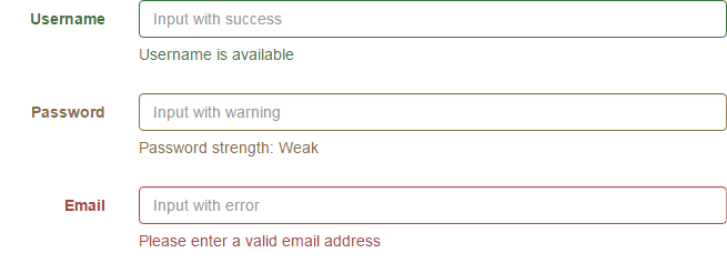 Bootstrap Form Validation States