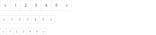 Bootstrap Larger and Smaller Pagination