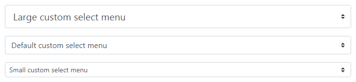 Bootstrap Custom Select Sizing
