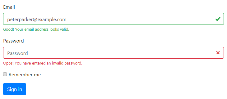 Bootstrap Server Side Form Validation