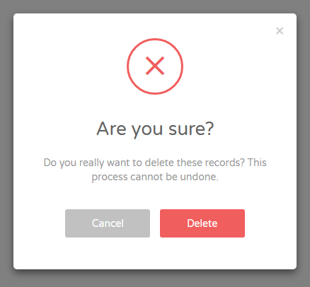 Delete Confirmation Modal